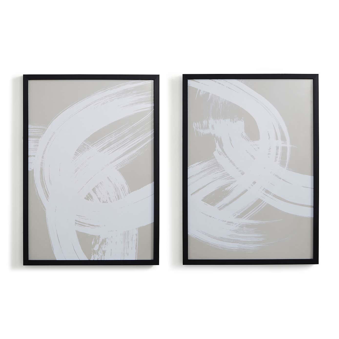 Set of 2 Abstract Natural Curves Framed Prints