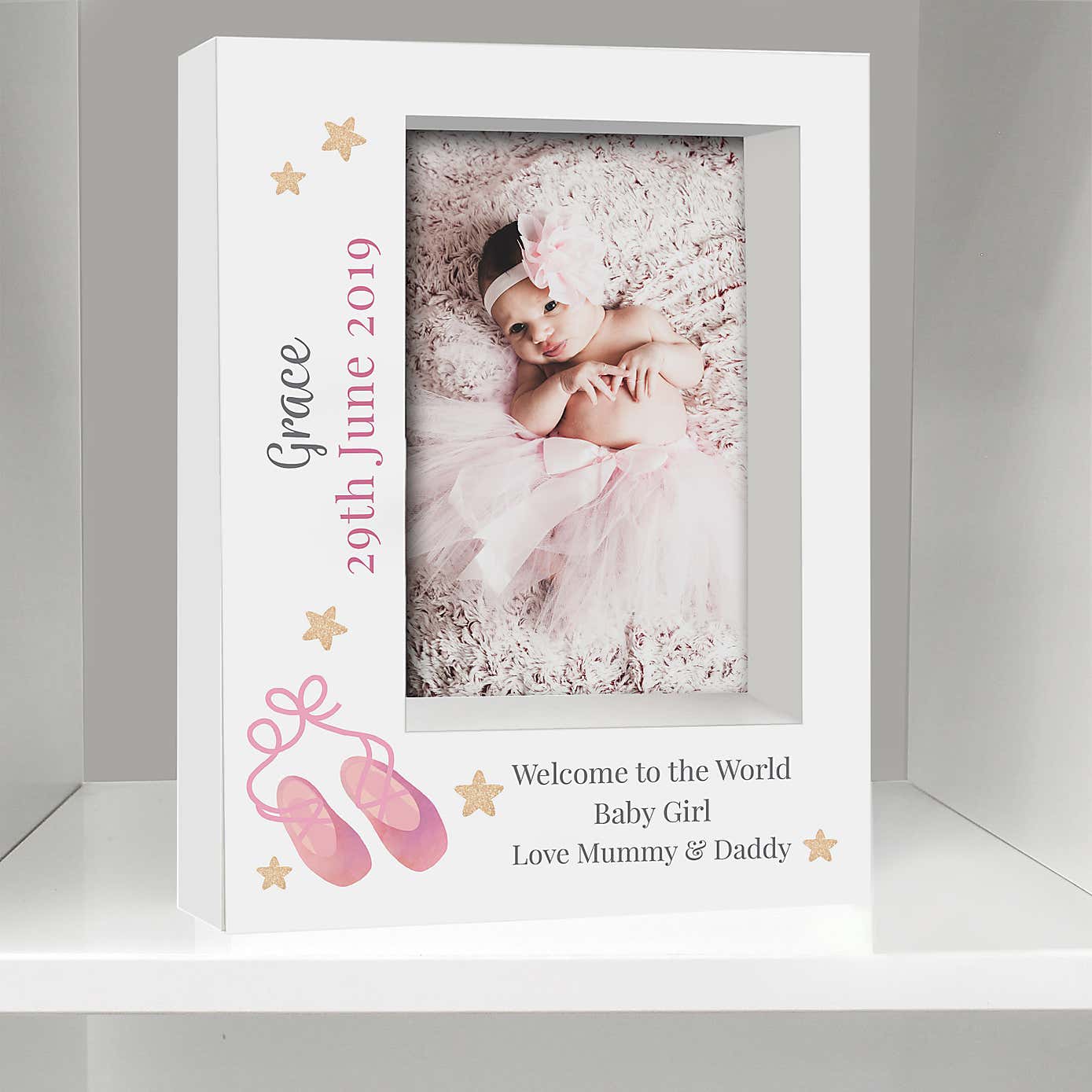 Personalised Swan Lake Ballet Portrait Box Photo Frame