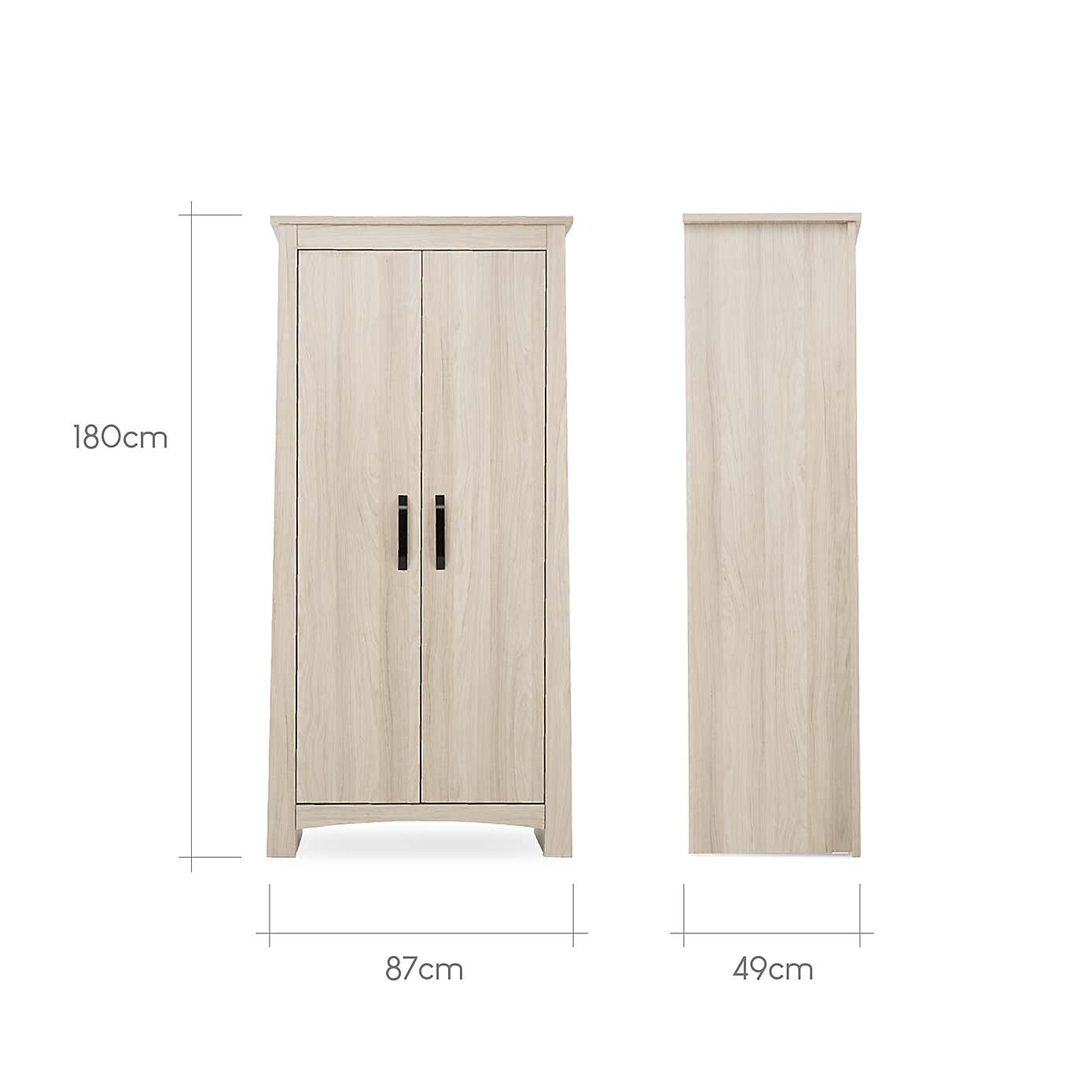 CuddleCo Isla 3 Piece Nursery Furniture Set, Ash