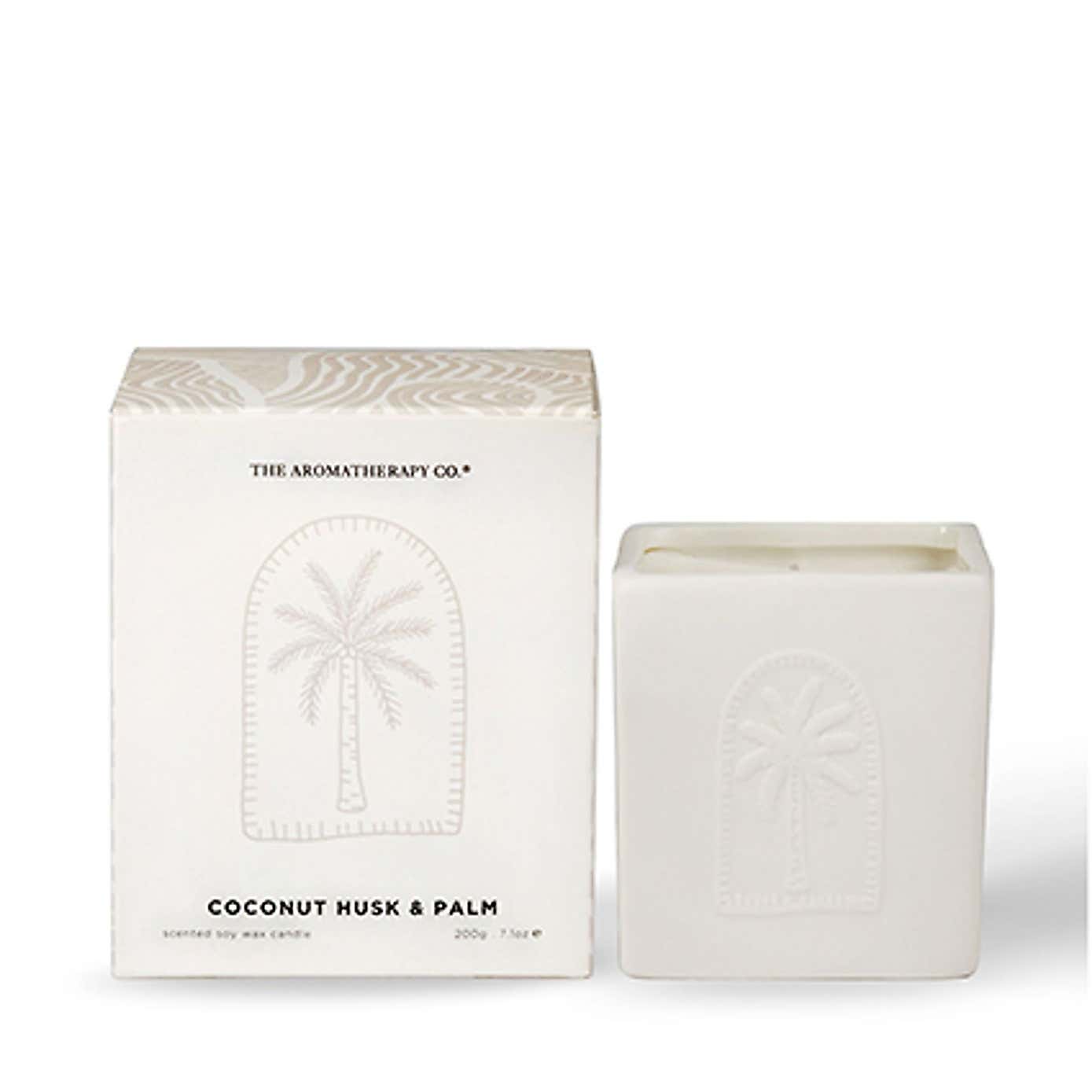 Aromatherapy Co Sunset Coconut Husk and Palm Ceramic Candle
