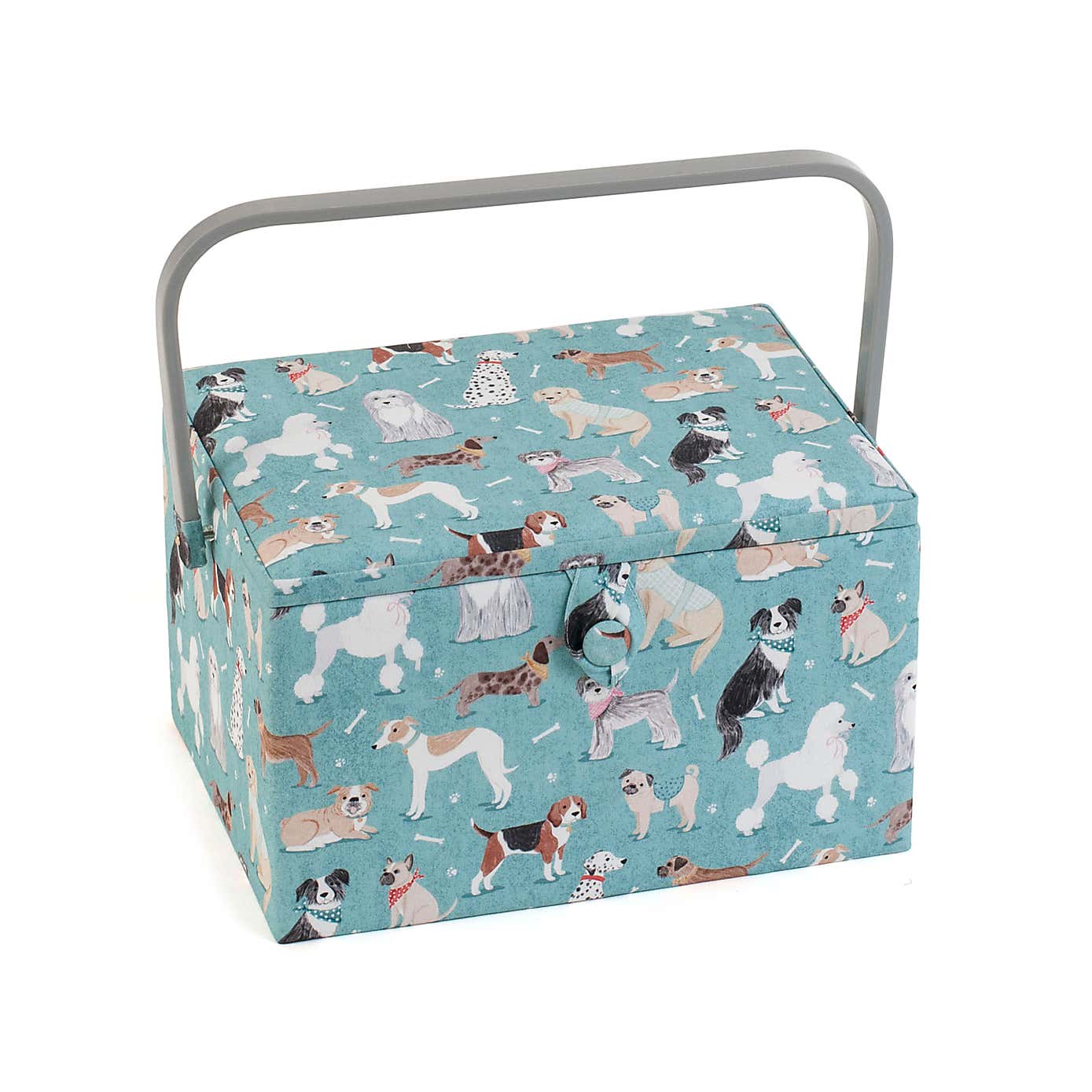 Blue Scotty Dogs Large Sewing Box