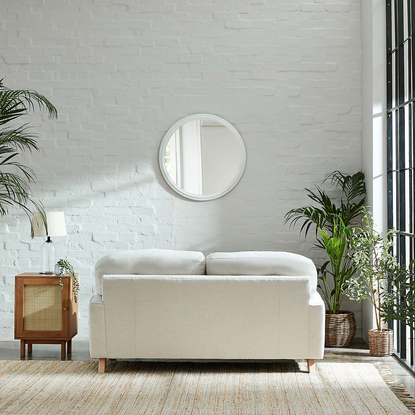 Martha Faux Linen 2 Seater Sofa