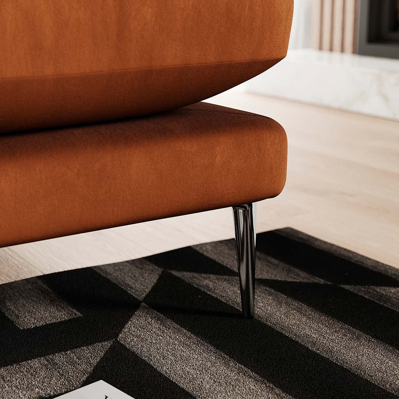 Lawson Matte Plush Velvet Corner Chaise Sofa