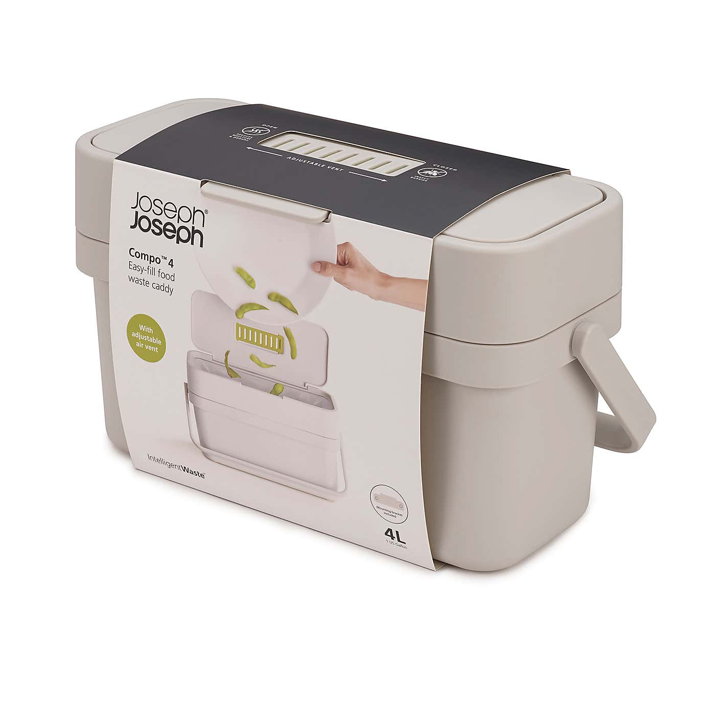 Joseph Joseph Compo 4 Food Waste Caddy Stone