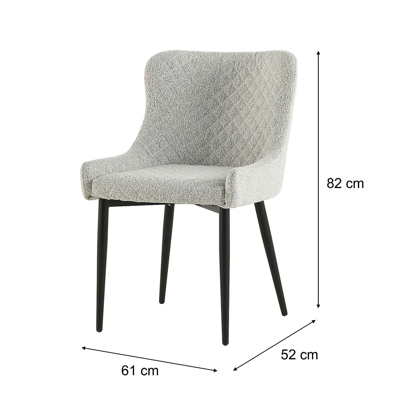 Indus Valley Camden 4-6 Seater Round Extendable Dining Table With 6 Pebble Taupe Dining Chairs