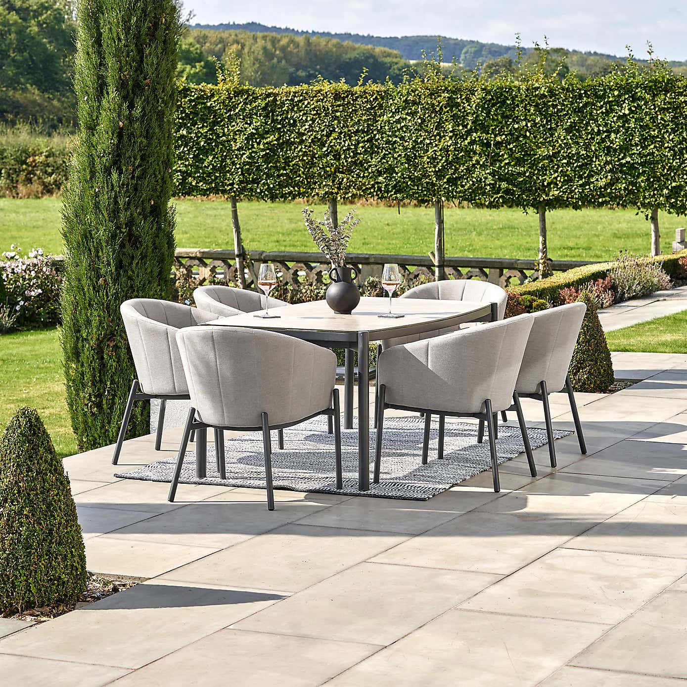 Pacific Lifestyle Nevada Putty Outdoor 6 Seater Dining Set