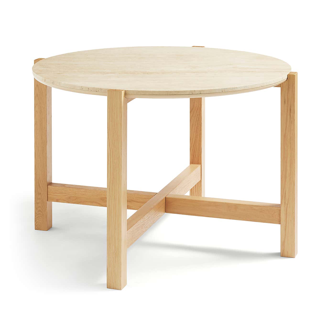 Halton 4 Seater Round Dining Table, Oak