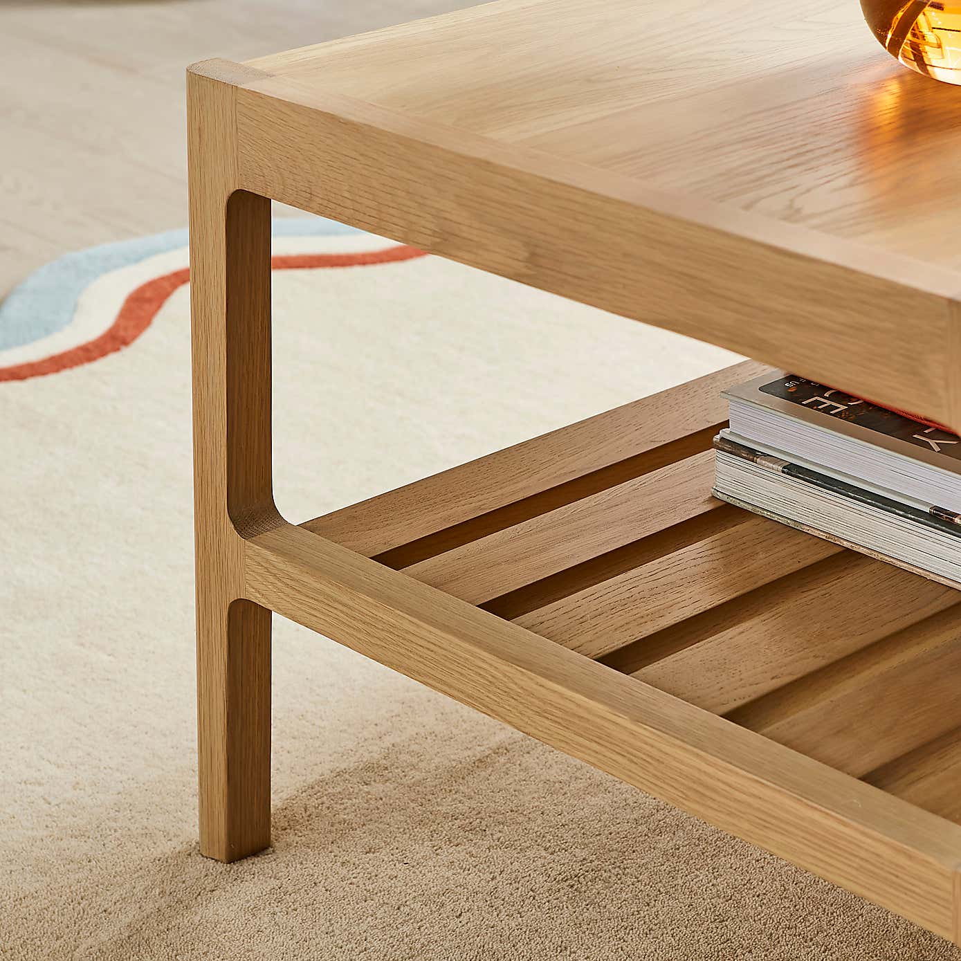 Elements Holmes Rectangular Coffee Table, Oak