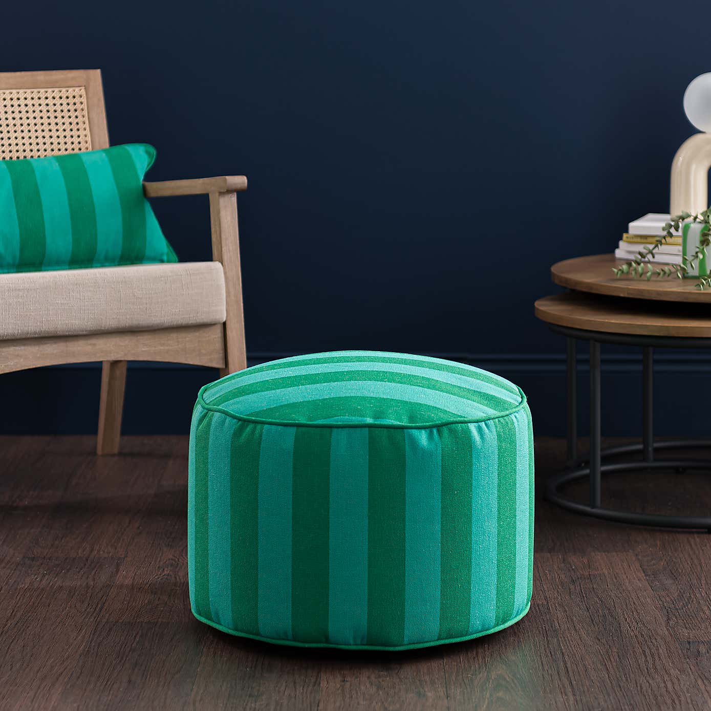 Elements Sutton Stripe Pouffe