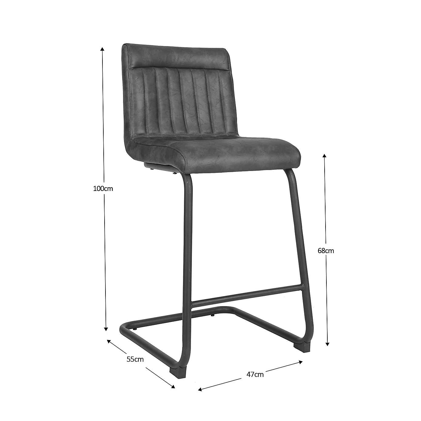 Felix PU Leather Cantilever Bar Stool