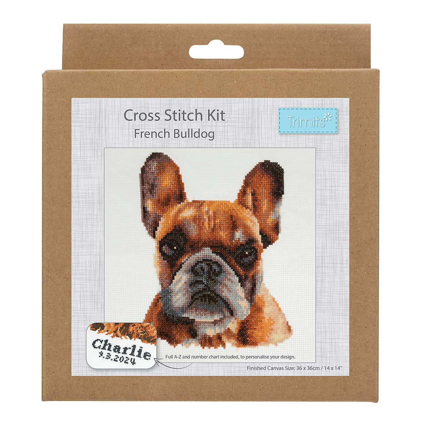 Cross Stitch French Bulldog
