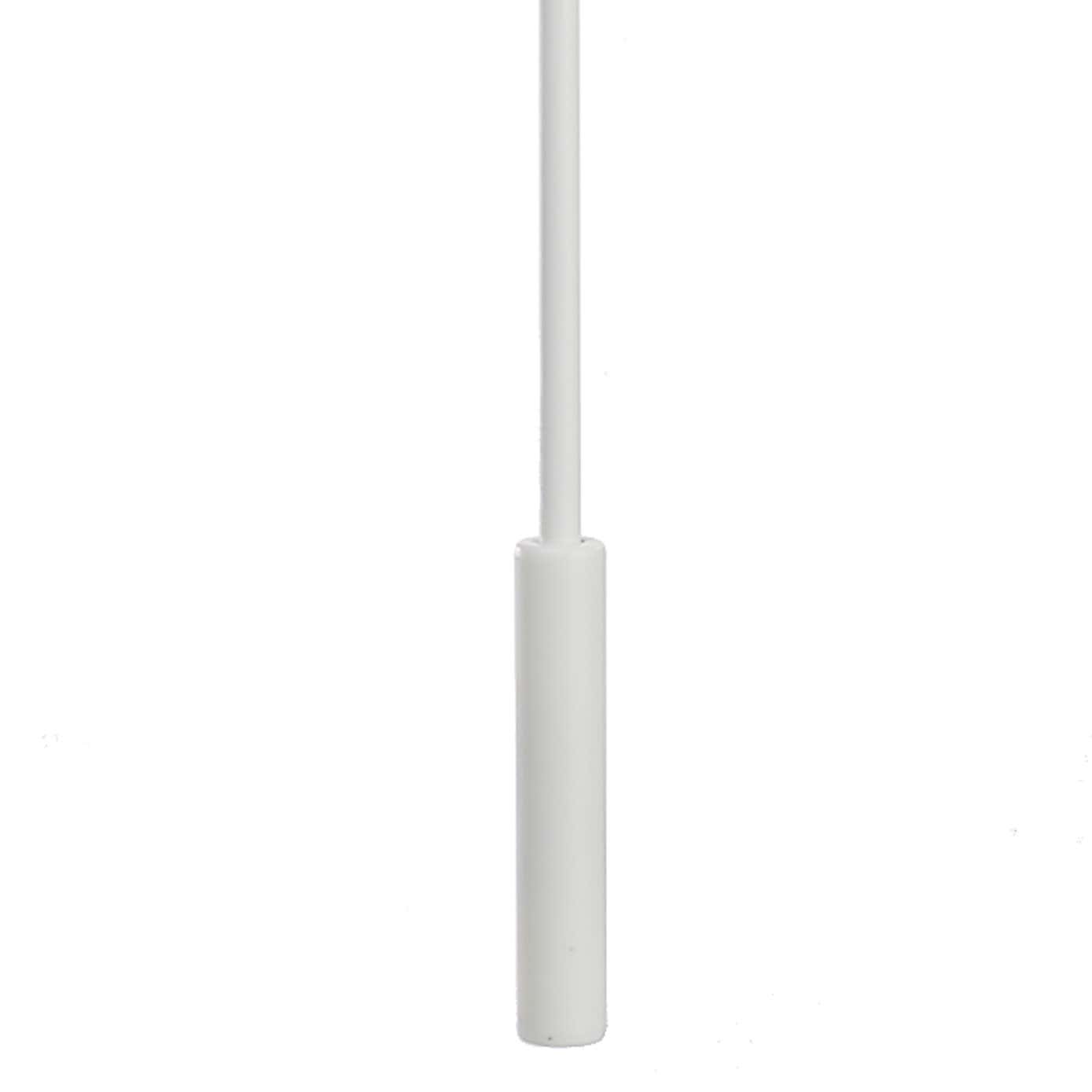 Pack of 2 White Curtain Draw Rods