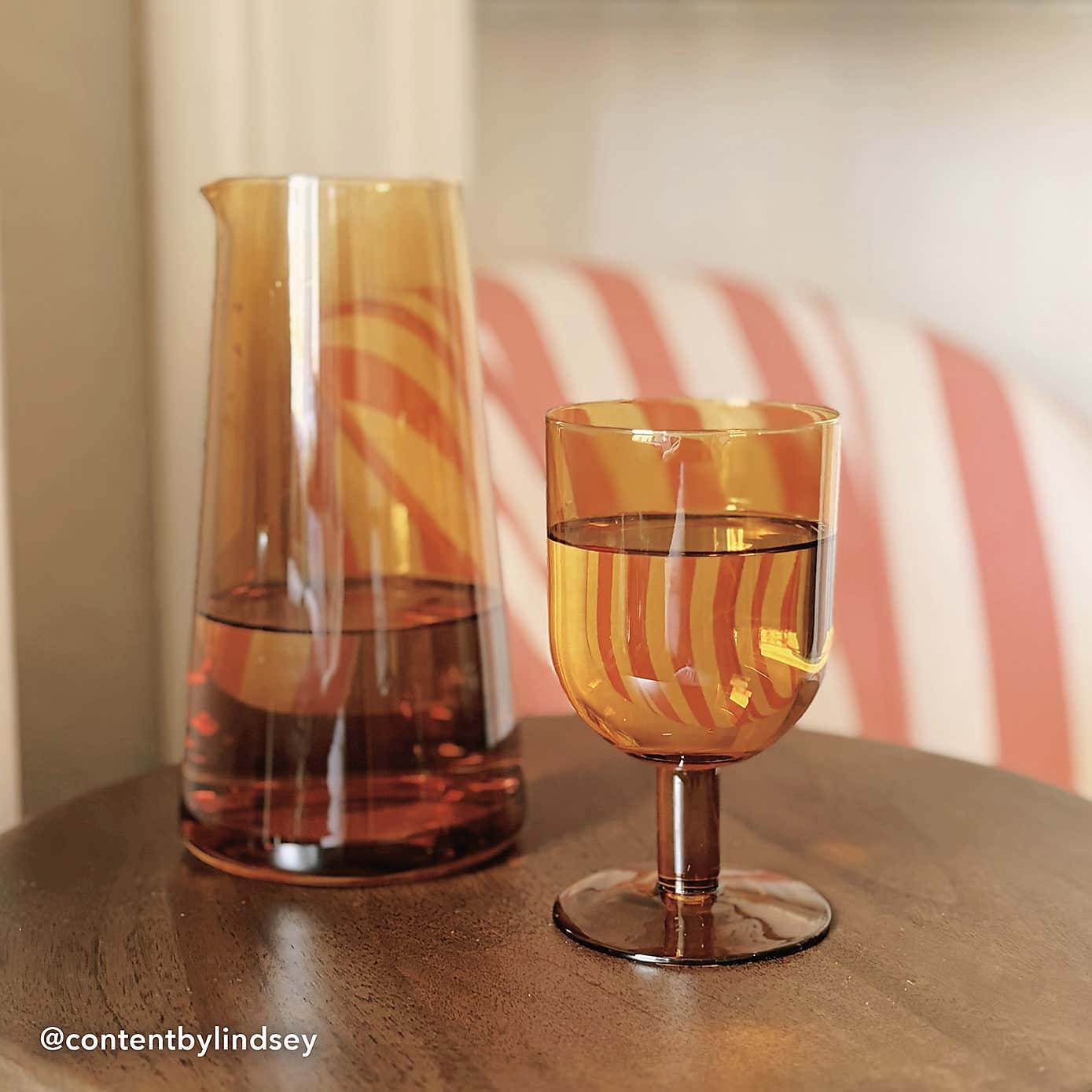 Amber Wine Glass