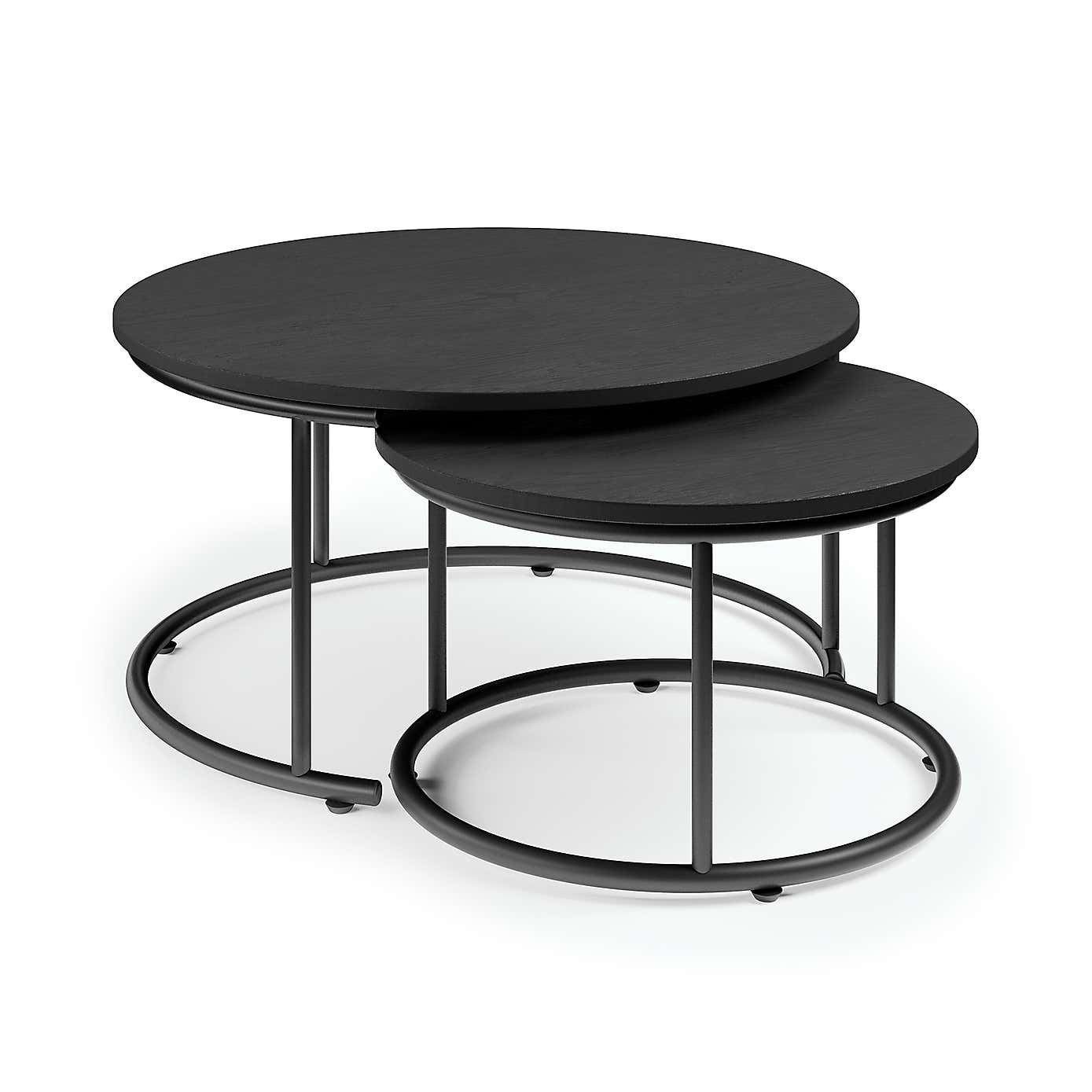 Fulton Black Nest of Tables