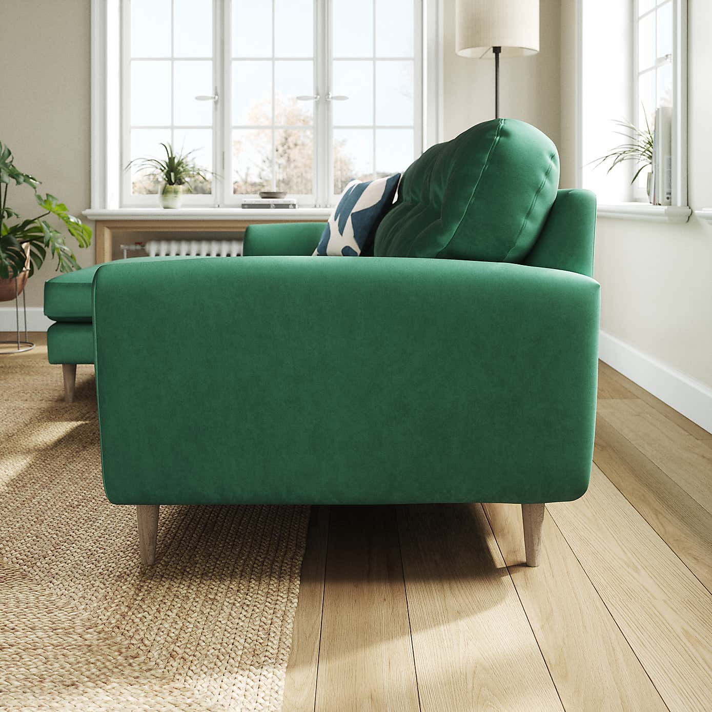 Sven Opulent Velvet Large Corner Chaise Sofa