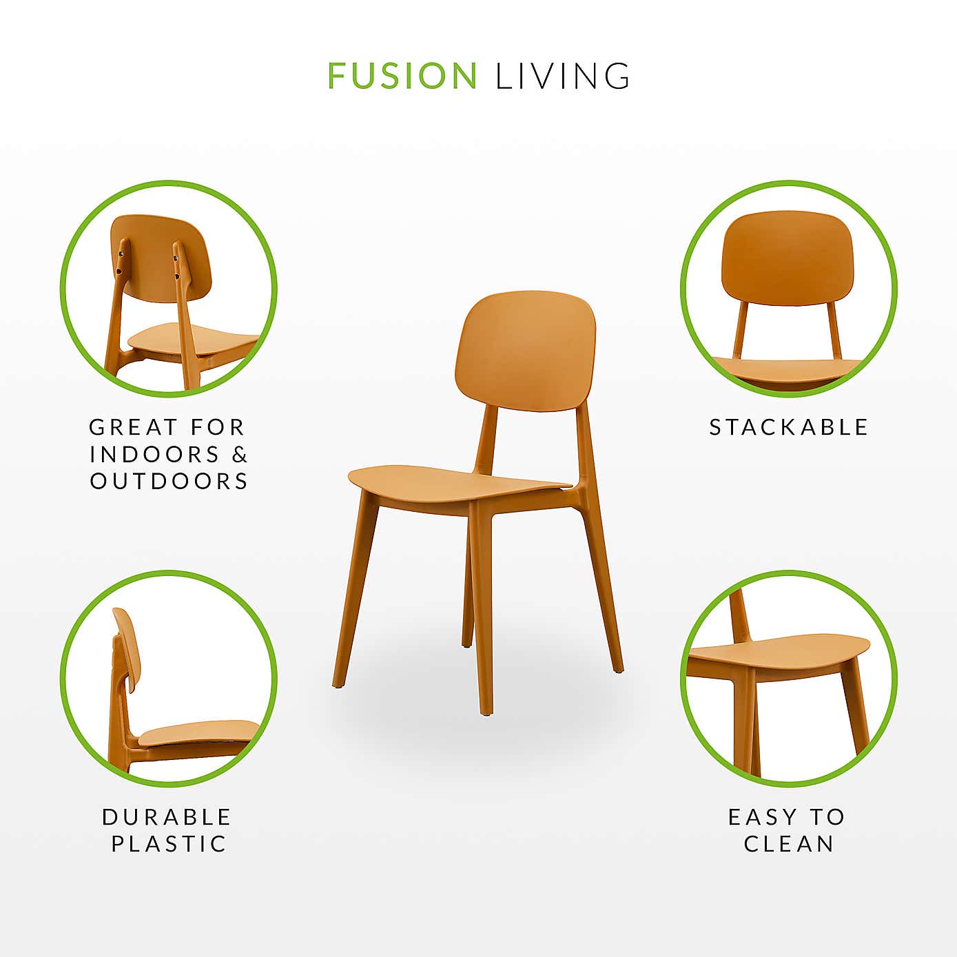 Fusion Living Oslo Plastic Dining Chair