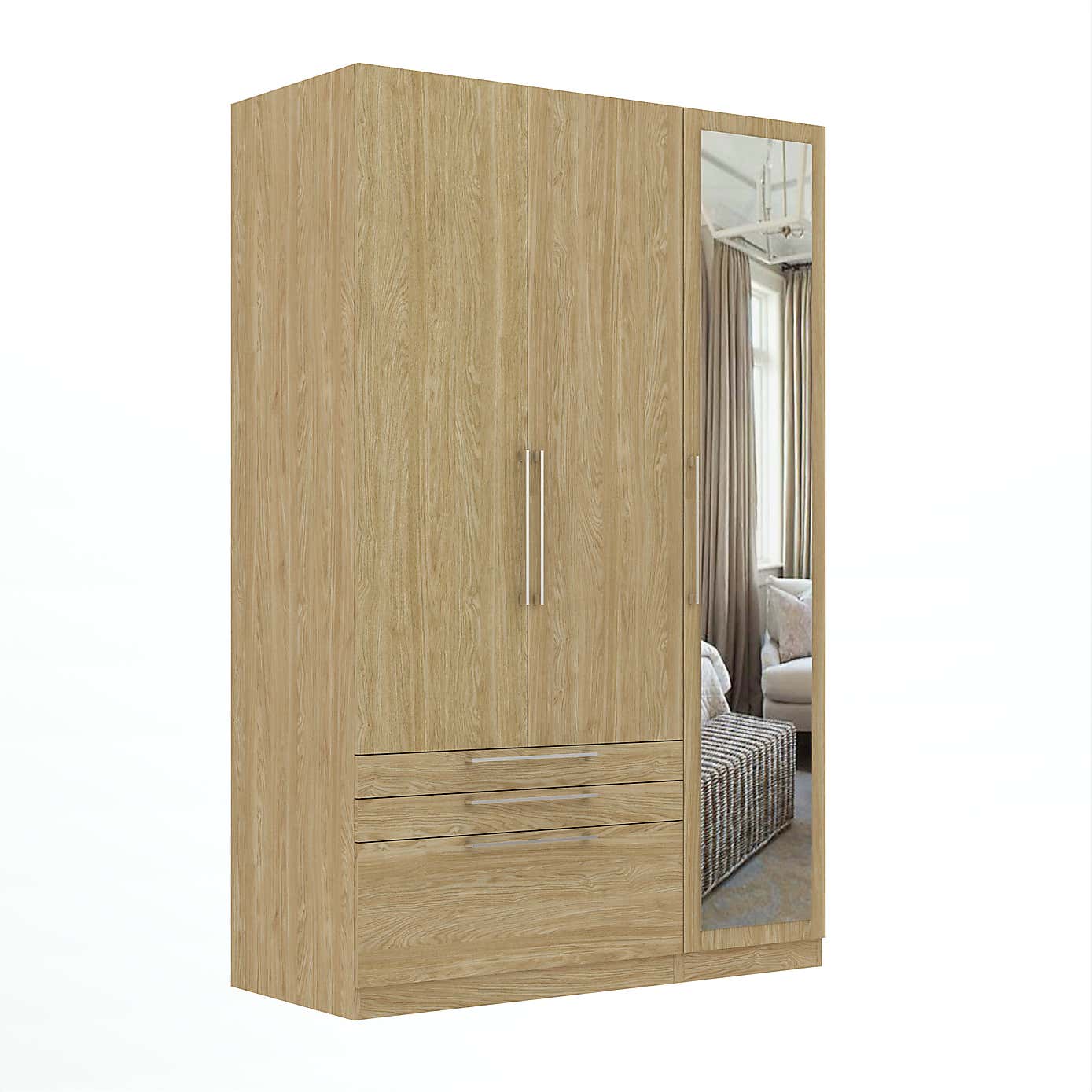 Foster Triple 3 Drawer Wardrobe