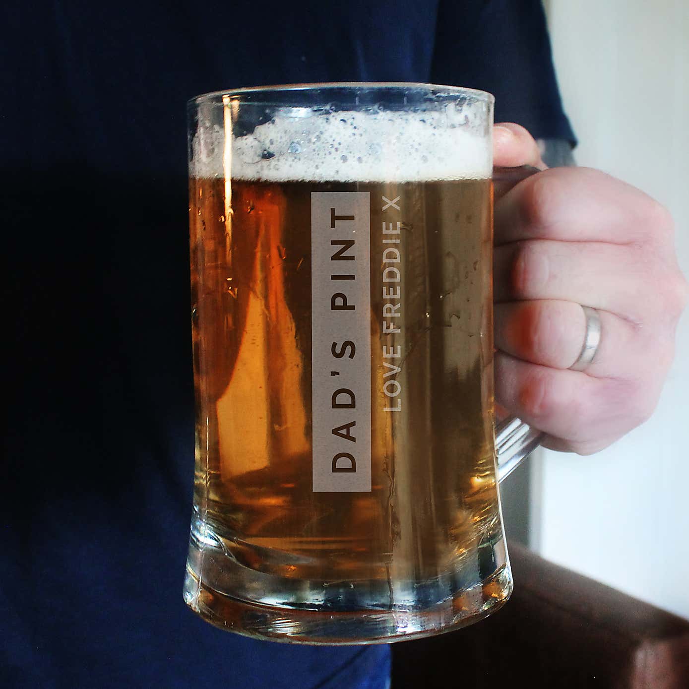 Personalised Classic Stern Pint Tankard