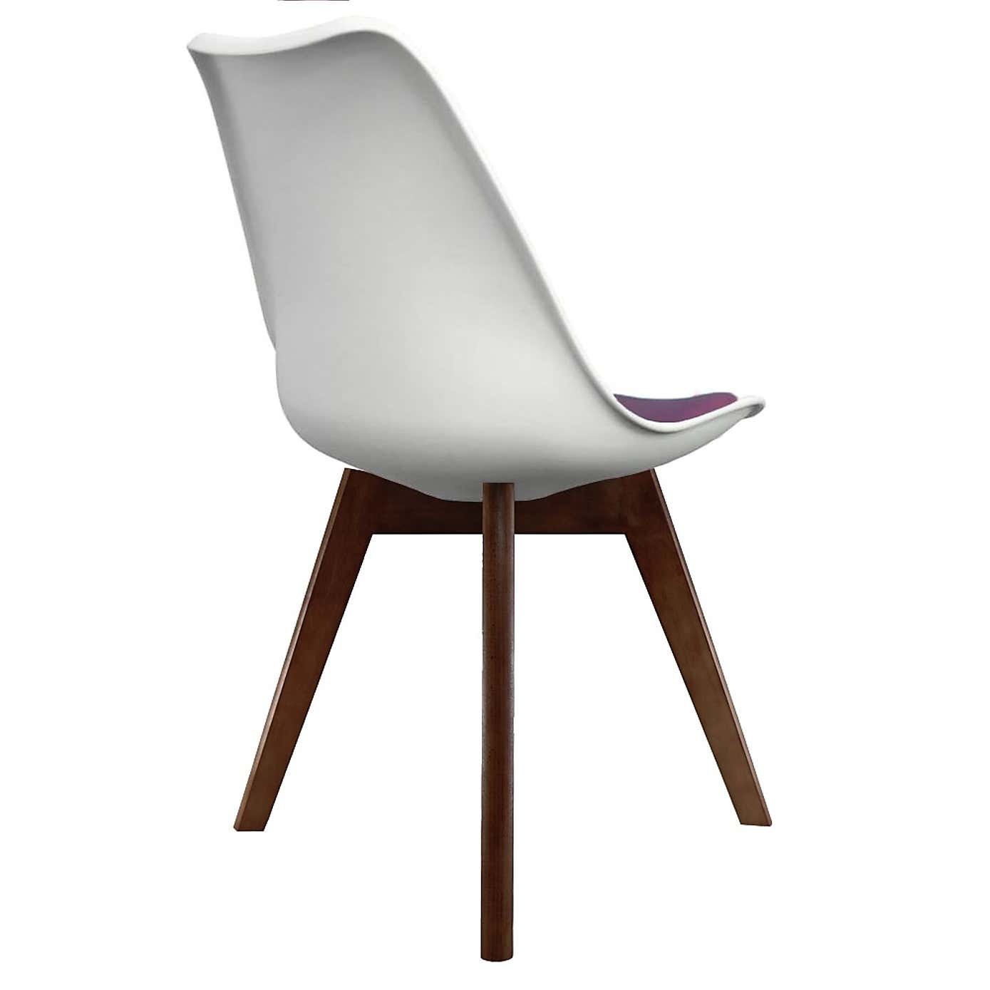 Fusion Living Soho White Plastic Dining Chair with Squared Legs