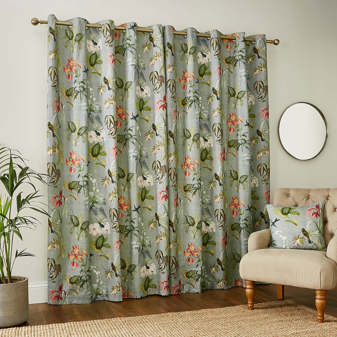Fresh Botanical Eyelet Curtains