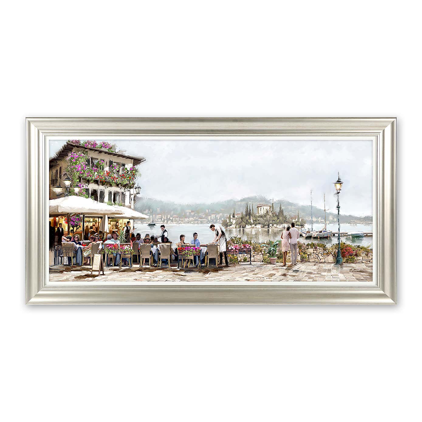Lake Cafe by Richard Macneil Framed Print