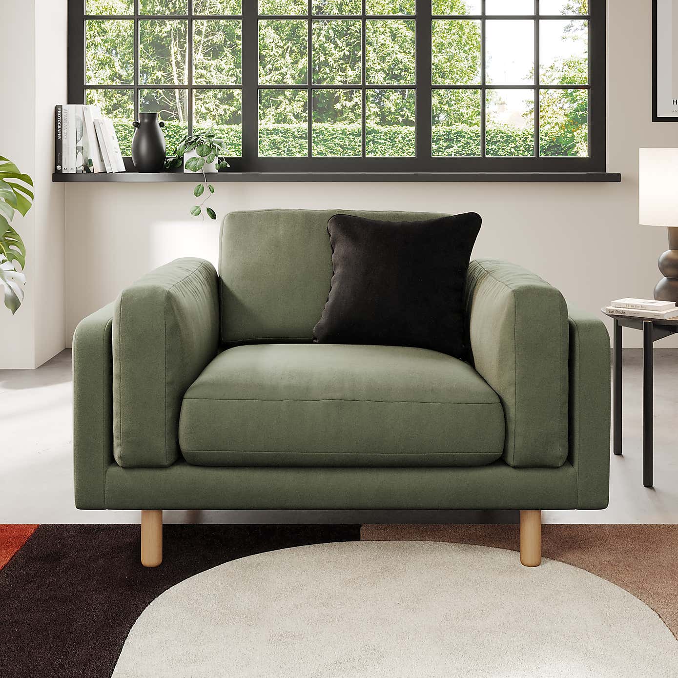 Newton Matte Plush Velvet Snuggle Chair