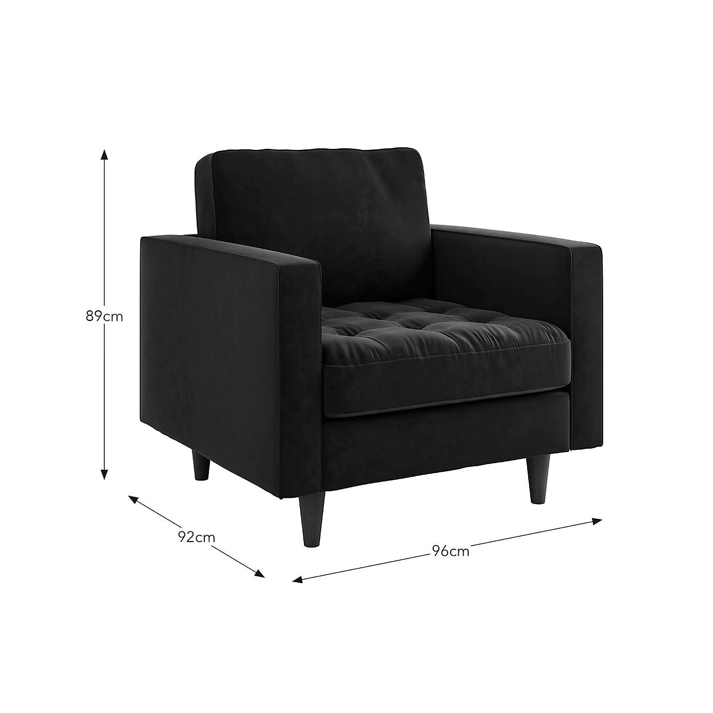 Zoe Casual Sit Velvet Armchair