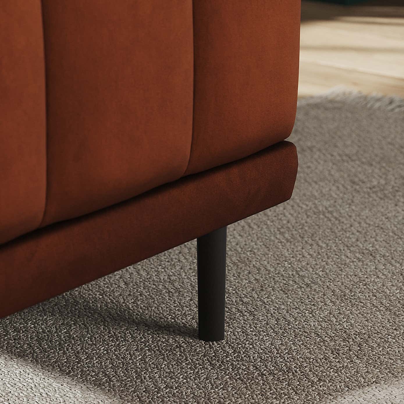 Amali Small Dining Bench, Matte Plush Velvet