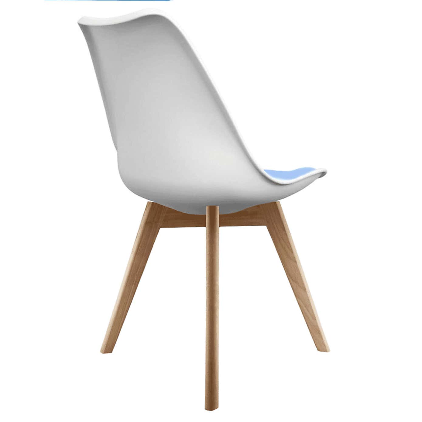 Fusion Living Soho White Plastic Dining Chair with Squared Legs