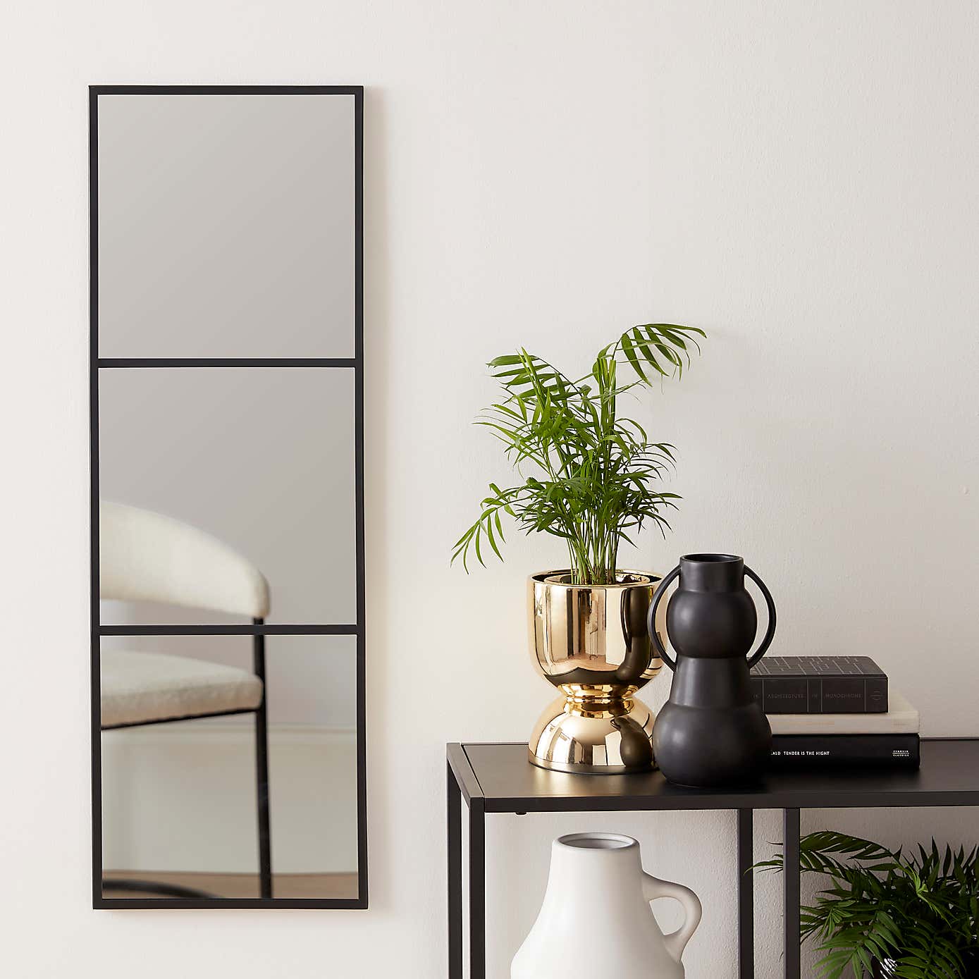Window Lines Rectangle Full Length Wall Mirror