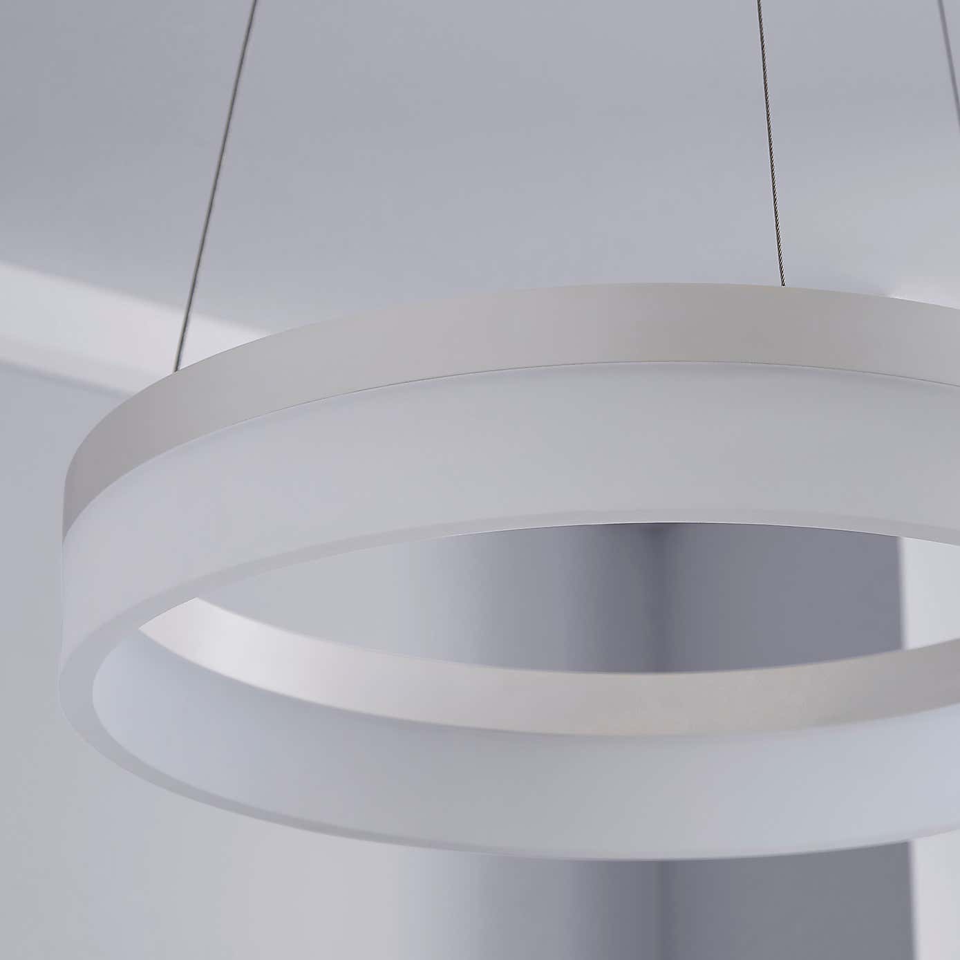 Mickie 1 Light Integrated LED Hoop White Ceiling Fitting