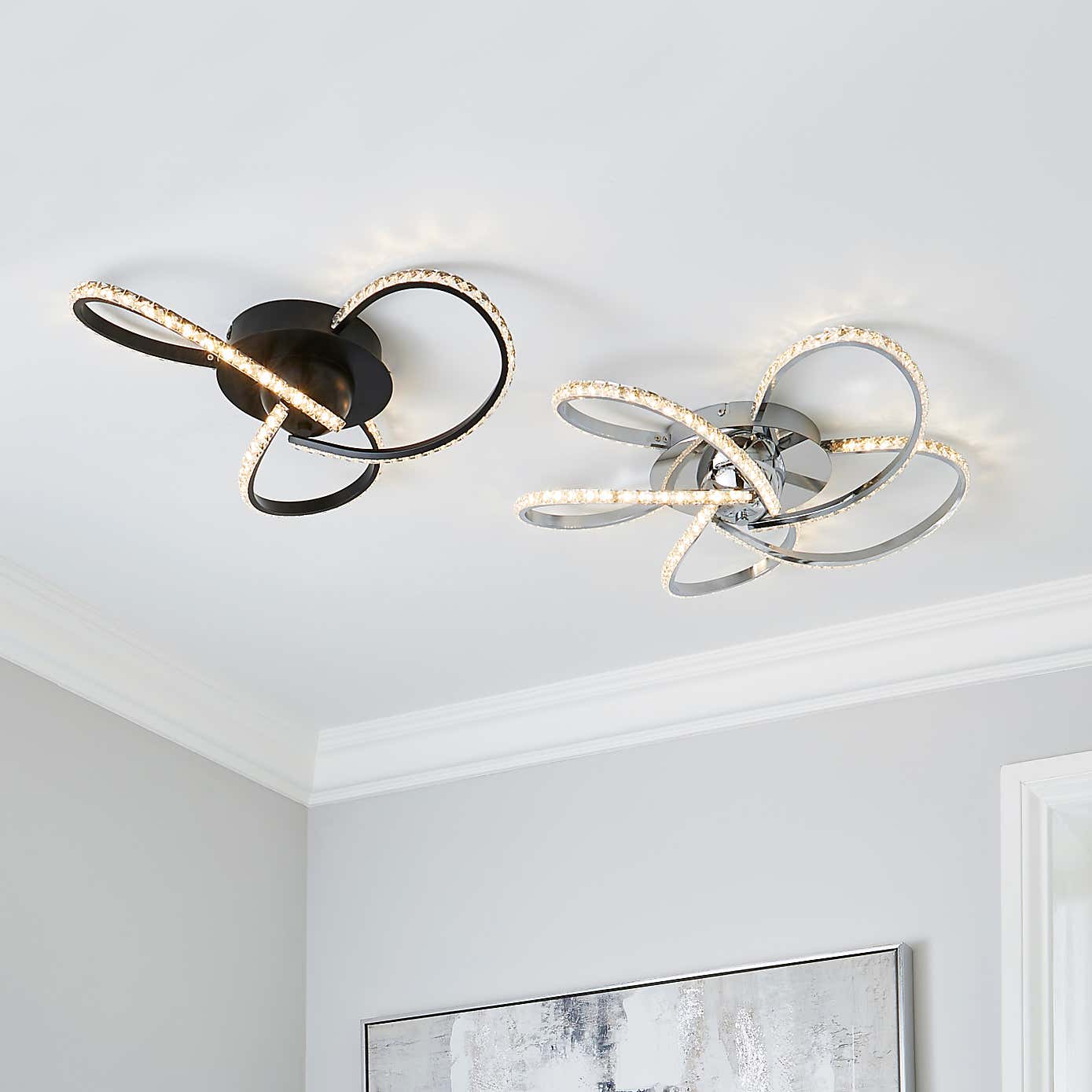 Oria 5 Light LED Chrome Ceiling Fitting