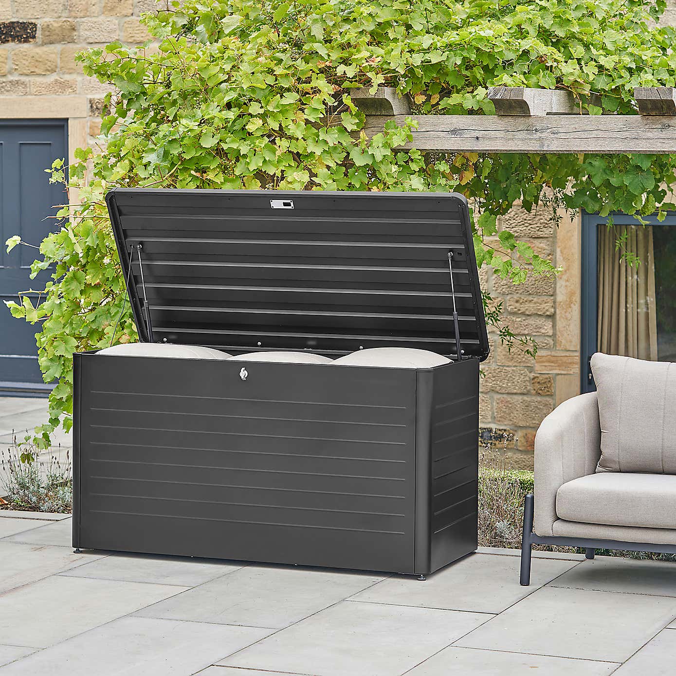 Pacific Lifestyle Rhode Island Large Galvanised Steel Cushion Box