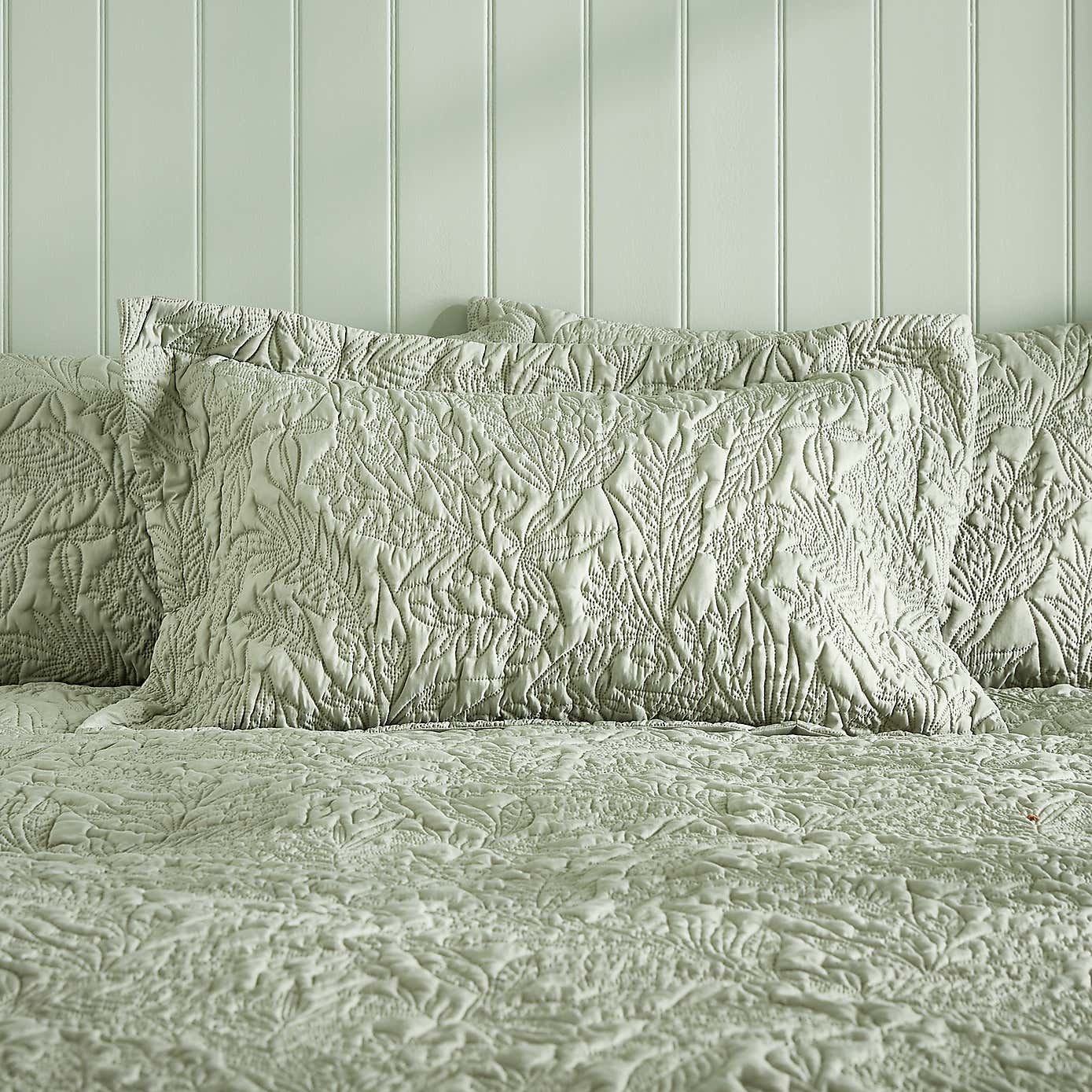 Filey Leaf Sage Oxford Pillowcase
