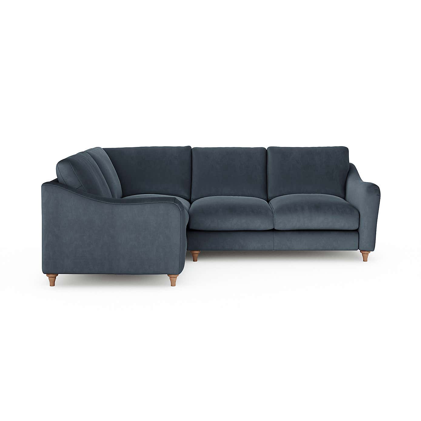 Hattie Matte Plush Velvet Corner Sofa