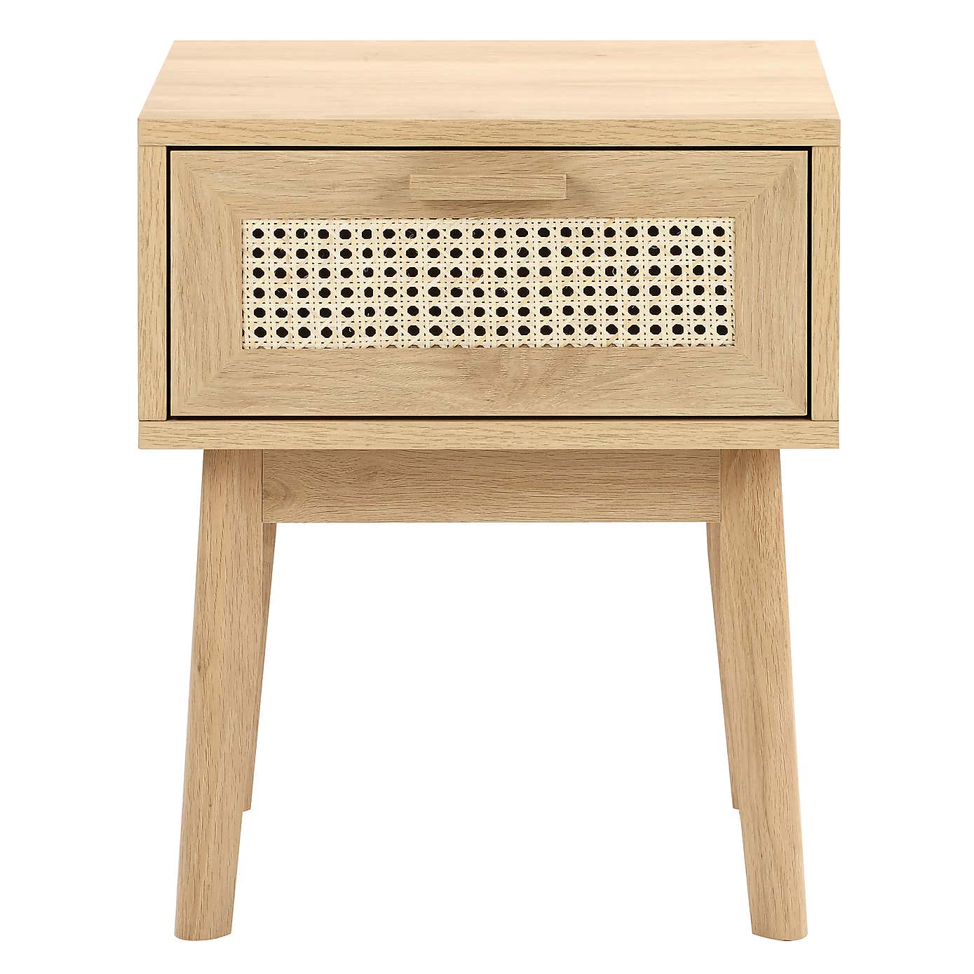 Java 1 Drawer Side Table, Light Oak