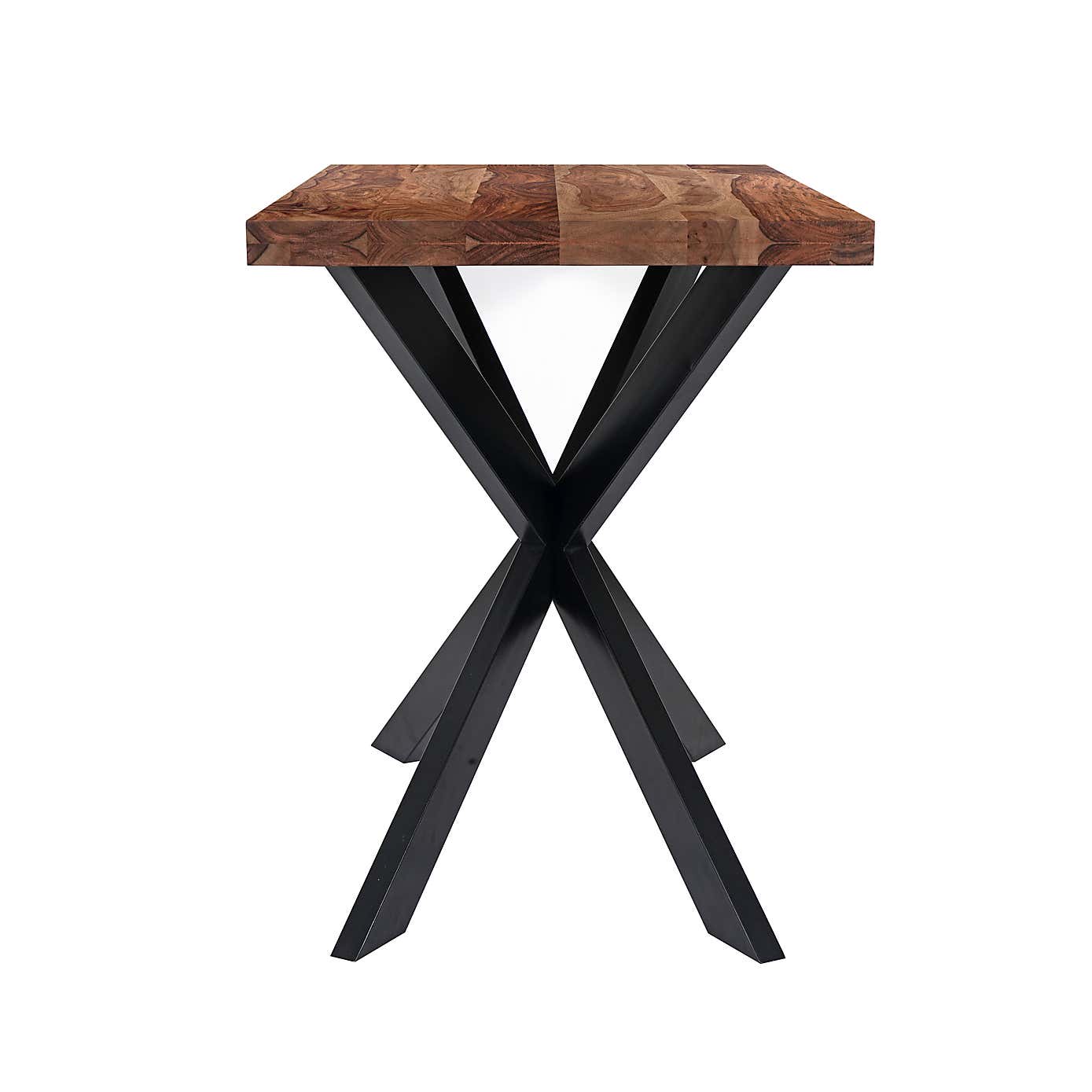 Indus Valley Logan 4 Seater Bar Table With 4 Logan Faux Leather Bar Stools