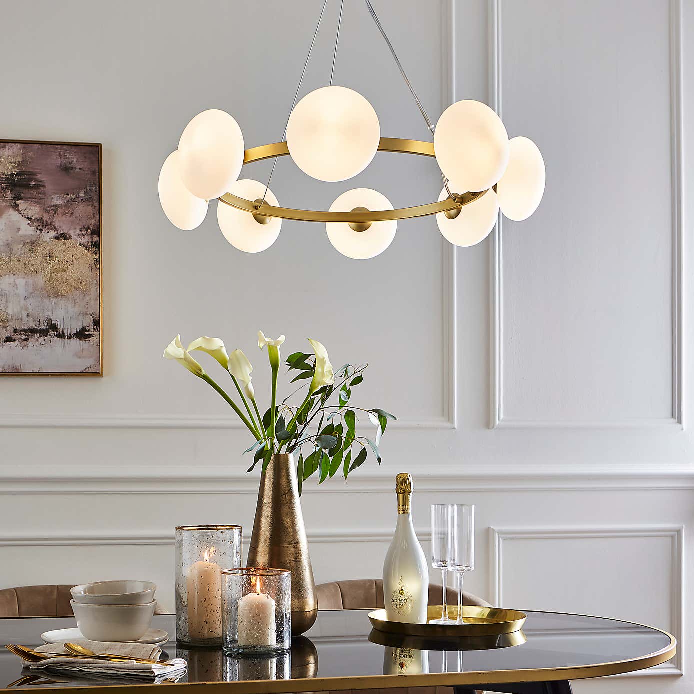 Yonah 8 Light Dimmable Pendant Light