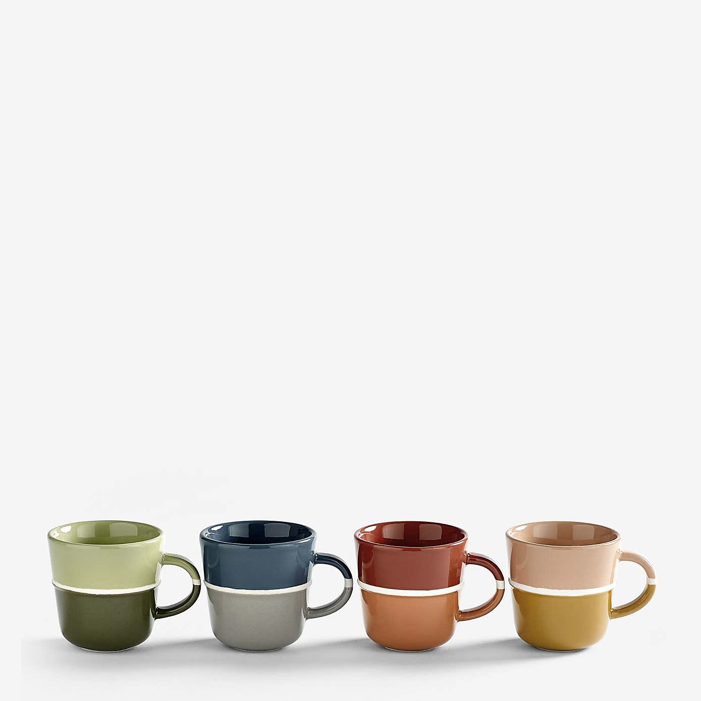 PurerHome Set of 4 Fine China Espresso Mugs