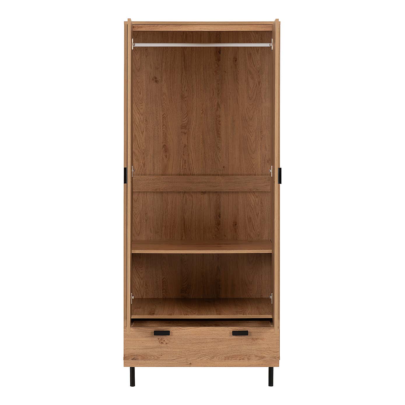 Leon Double Wardrobe, Oak Effect