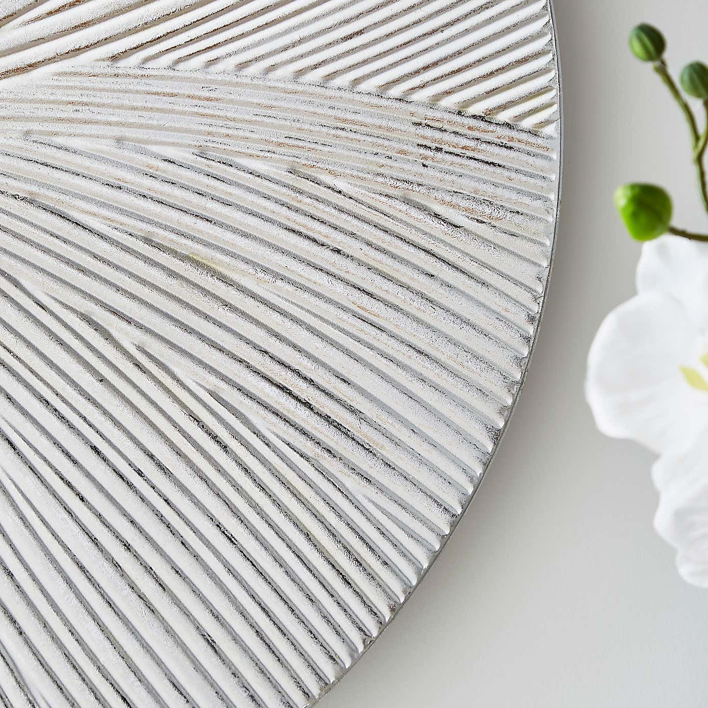 Ribbed Metal Clock 70cm