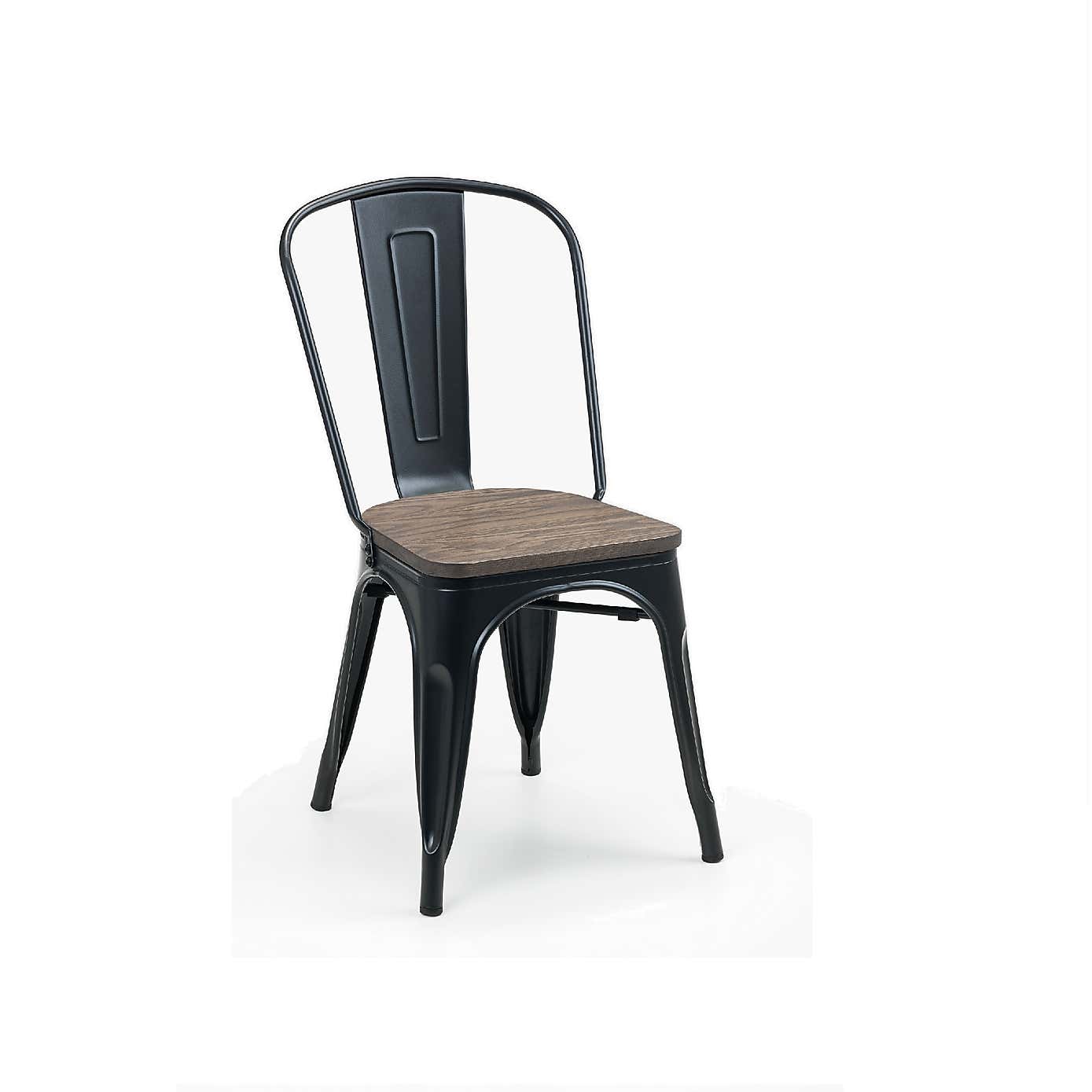 Grafton Set of 4 Metal Chairs Mocha Elm