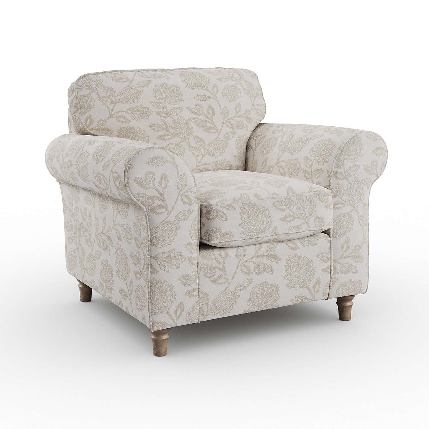 Flori Armchair, Floral Print Fabric