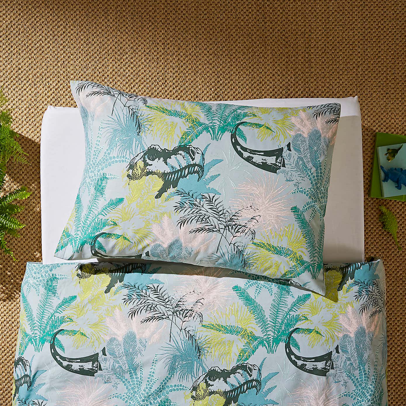 All About T-Rex 100% Cotton Duvet Cover and Pillowcase Set