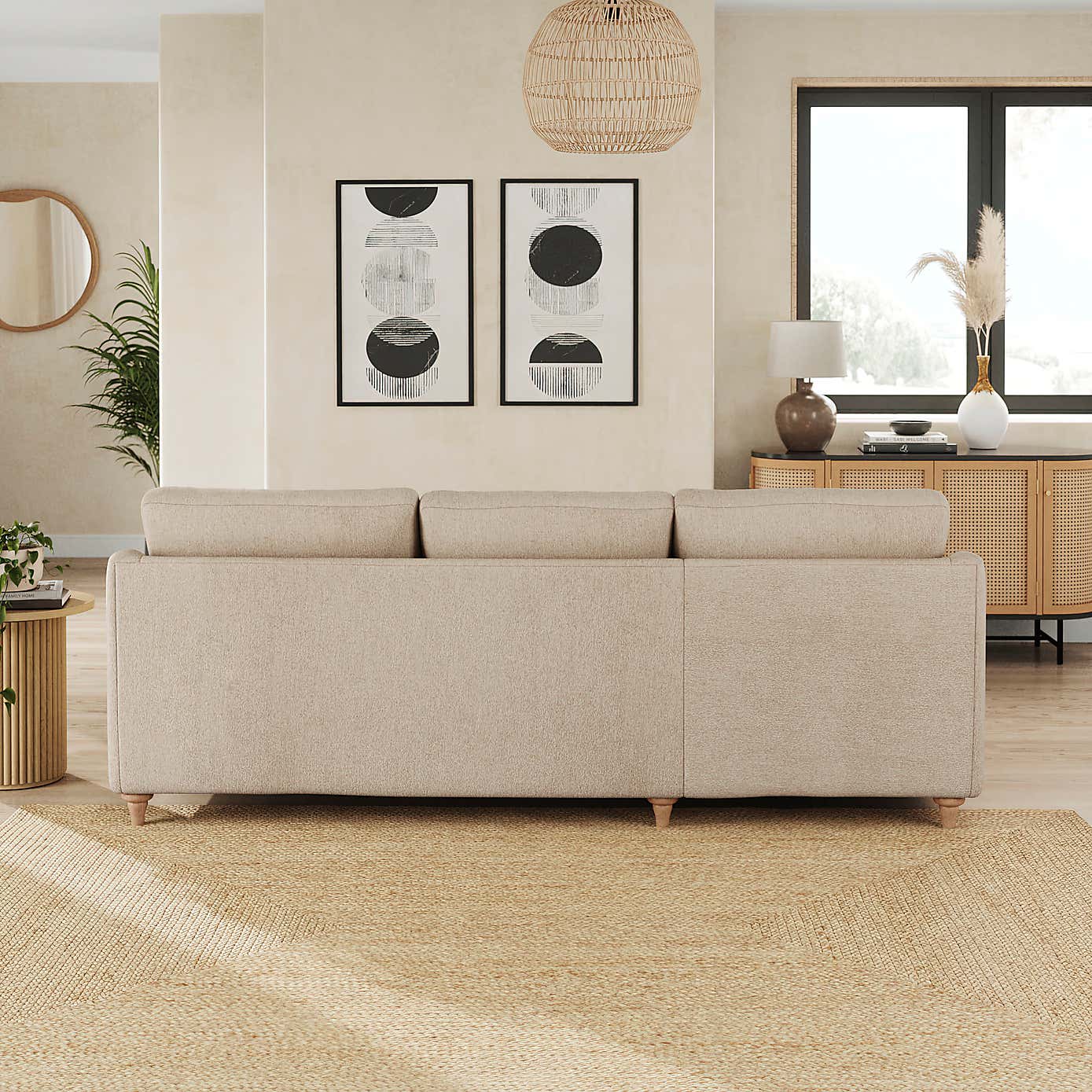 Hattie Cosy Weave Corner Chaise Sofa