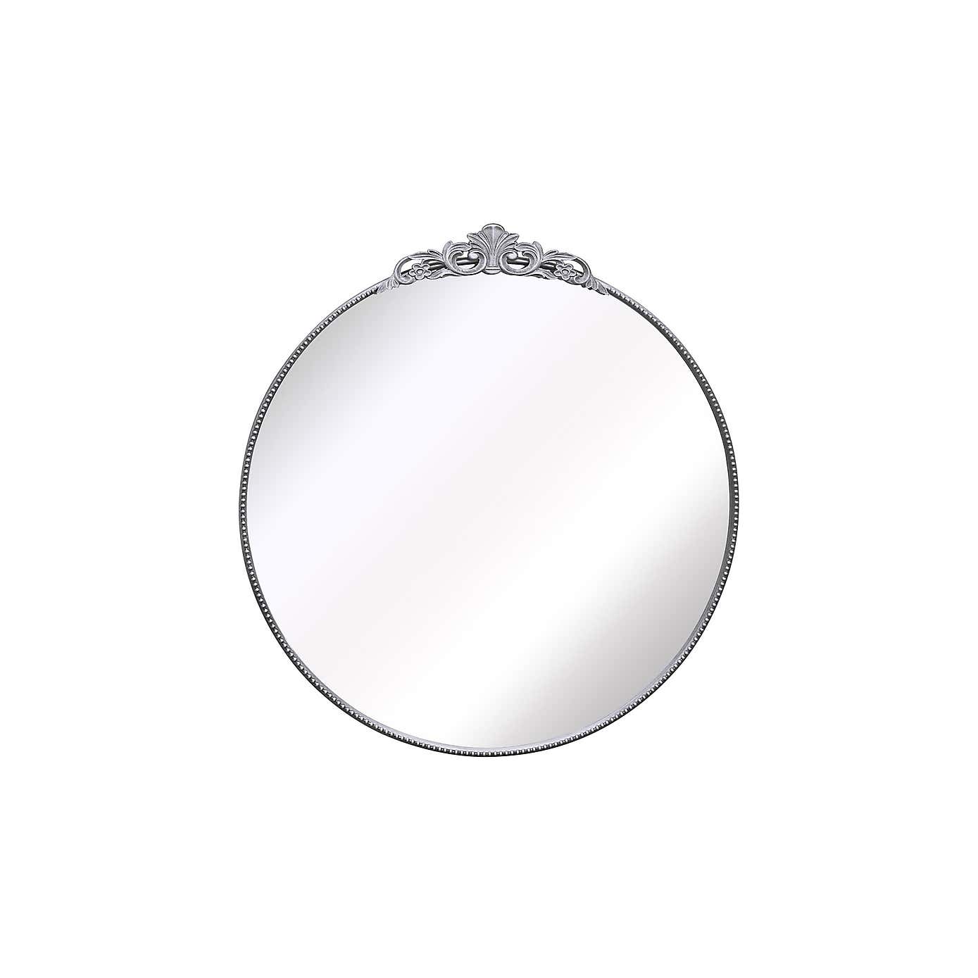 The Crown Round Decorative Wall Mirror