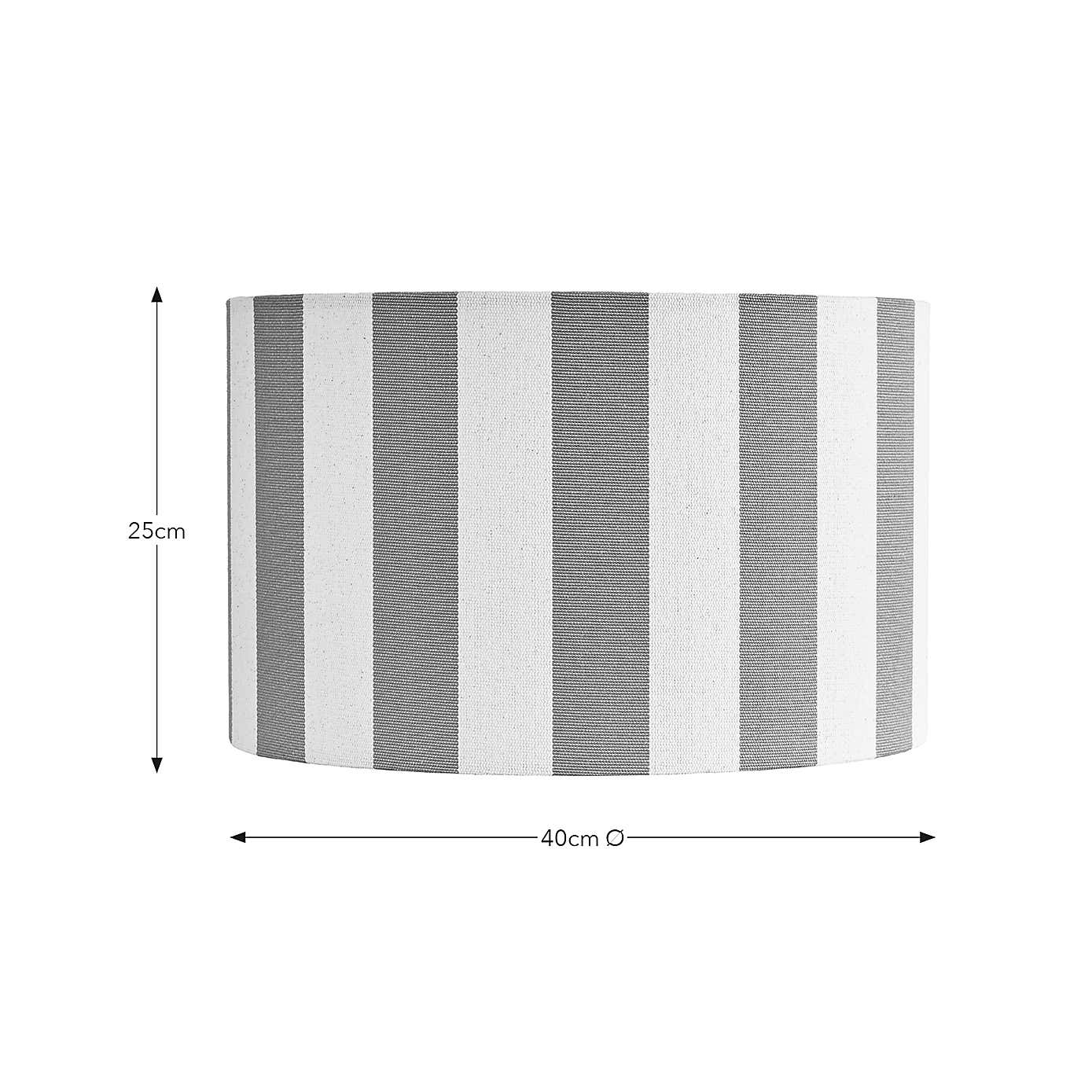Beatrice Stripe Drum Lamp Shade