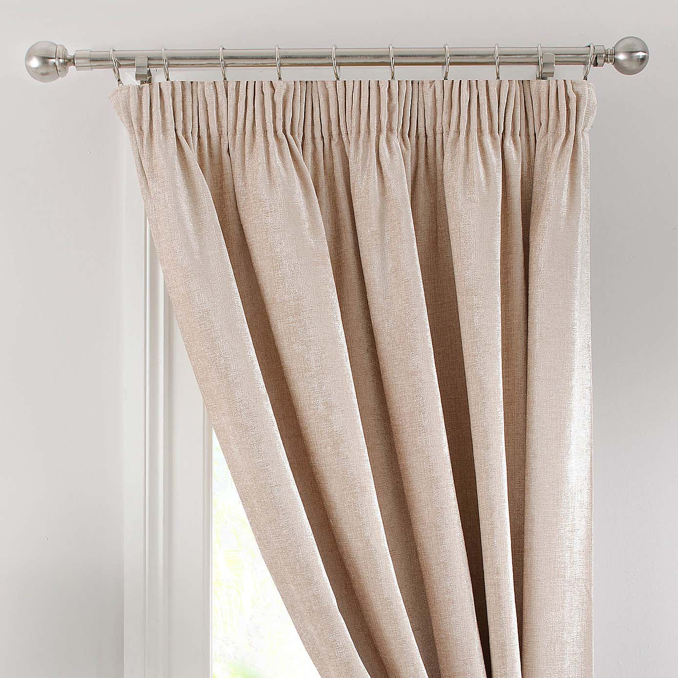 Chenille Thermal Pencil Pleat Door Curtains