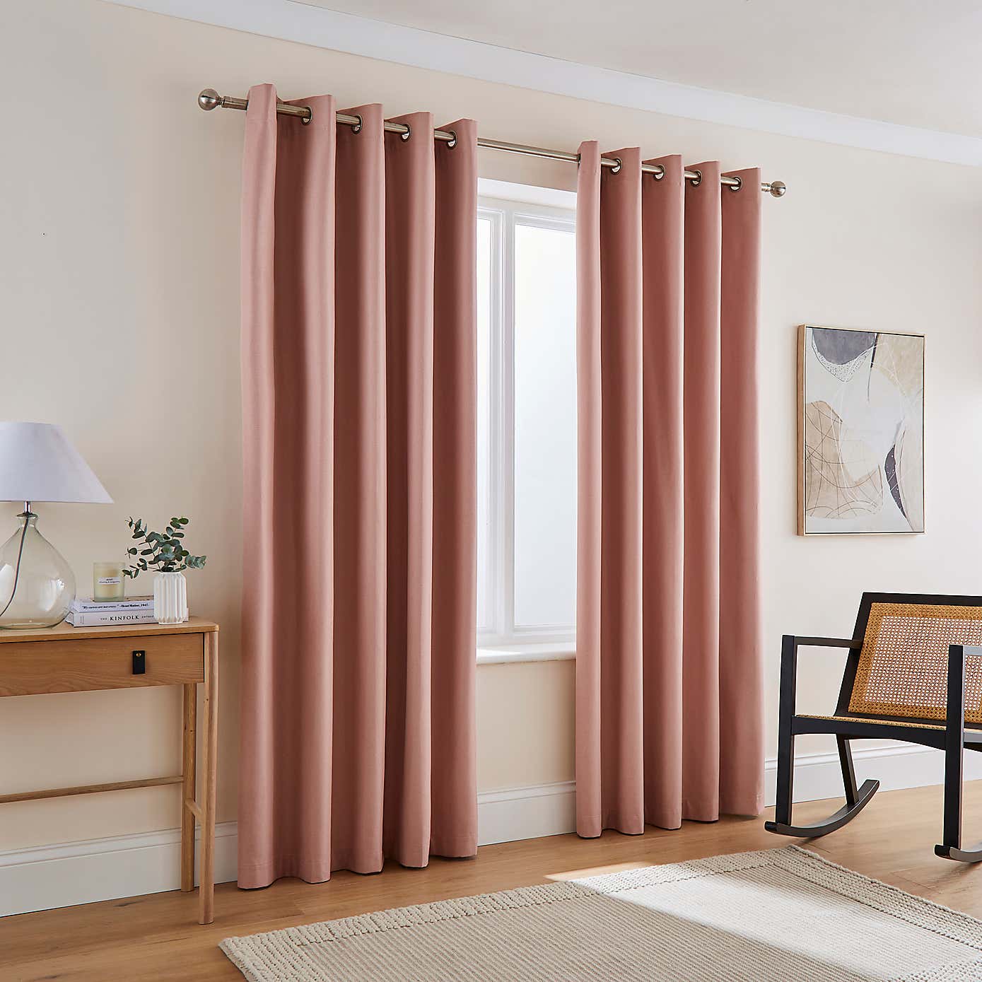 Rotterdam Herringbone Blackout Eyelet Curtains