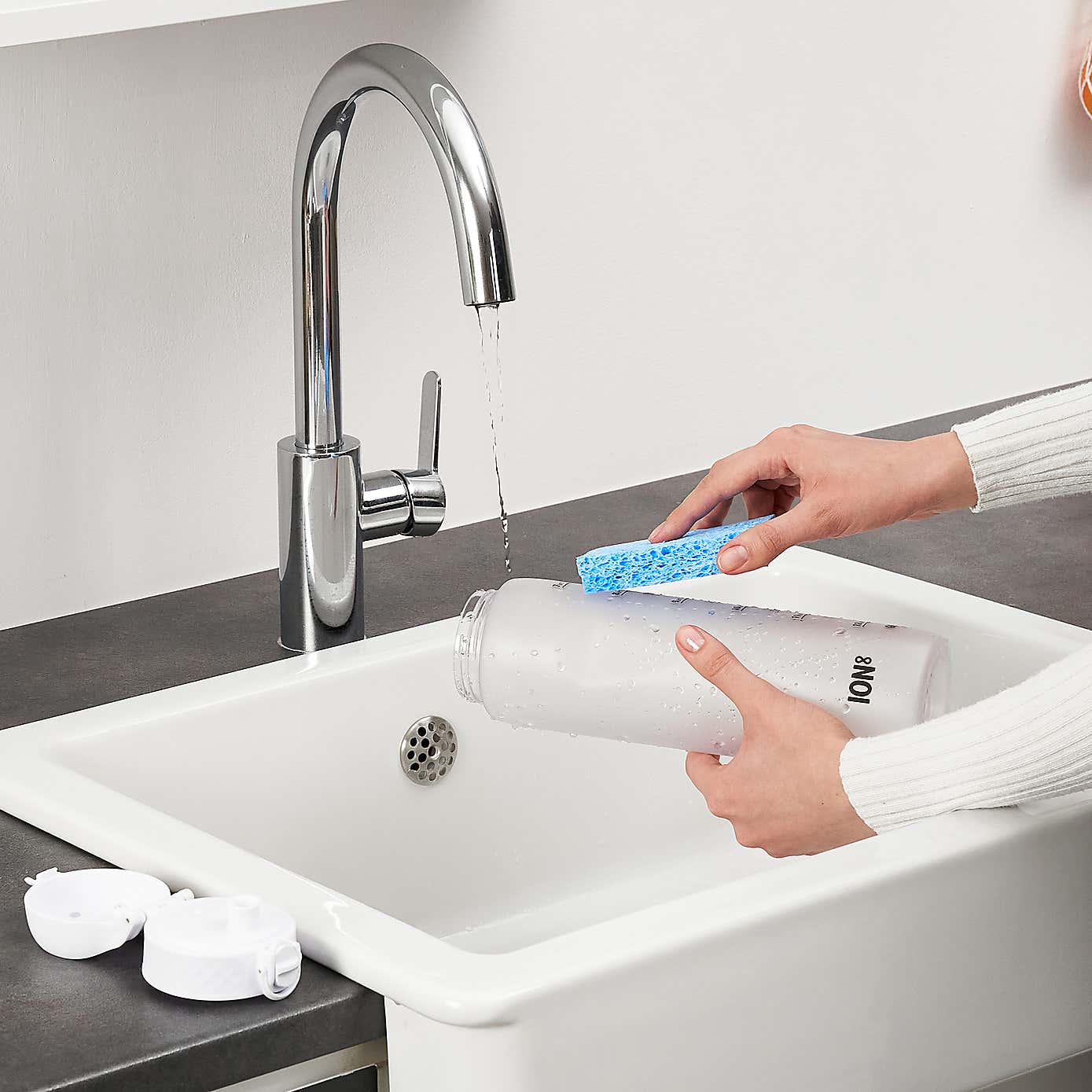 Ion8 Leak Proof Time to Drink Water Bottle, 1000ml